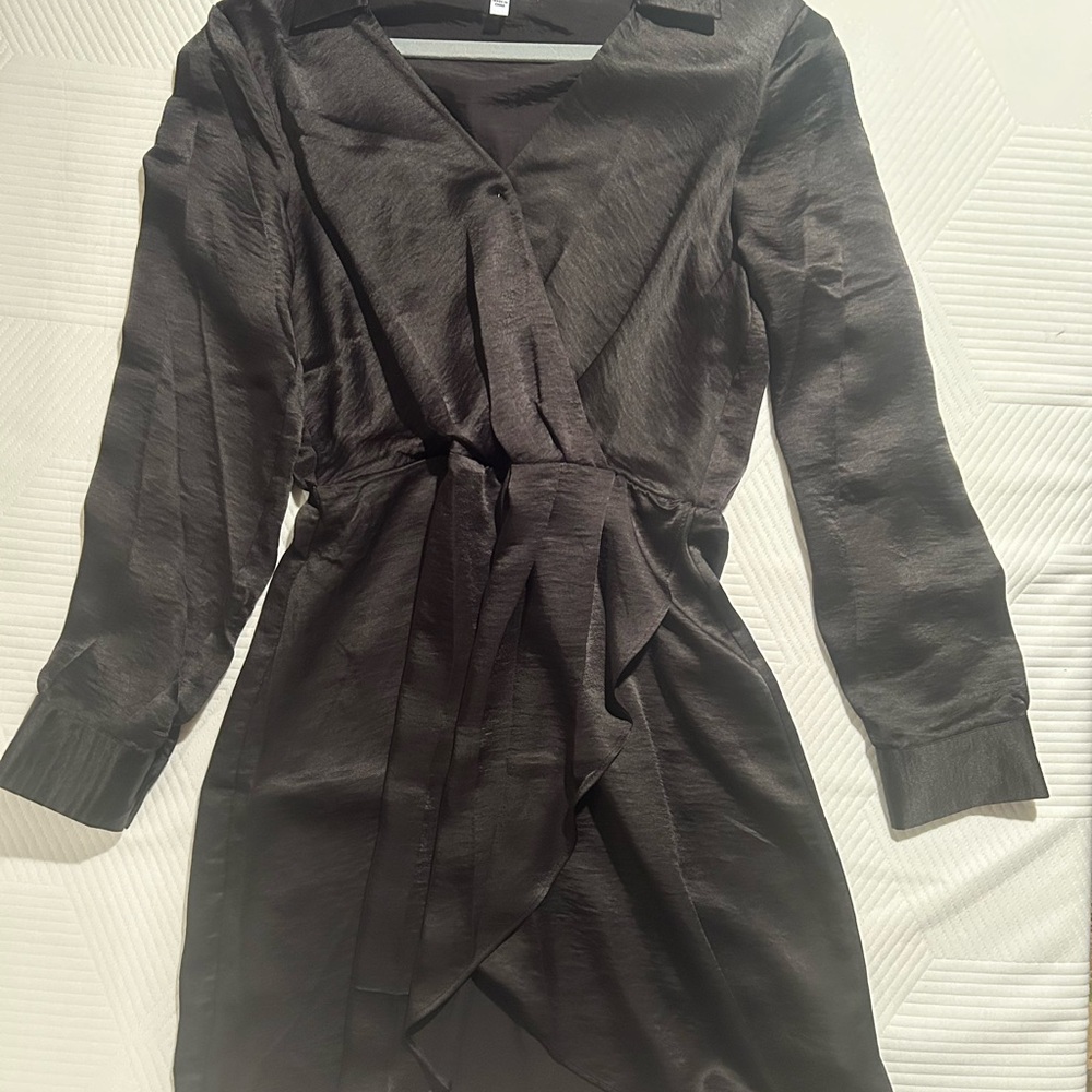 Elegant Black Wrap Dress
